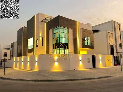 Corner Villa on Two Streets for Sale in Al Helio 2 Ajman | 6 Master BR + Pergola | Near Mosque & Sheikh Mohammed Bin Zayed Road