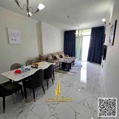 Furnished two-bedroom apartment for monthly rent in Ajman - Al Rashidiya - Oasis Towers ✔️ Includes all bills and internet, gym, pool, and parking