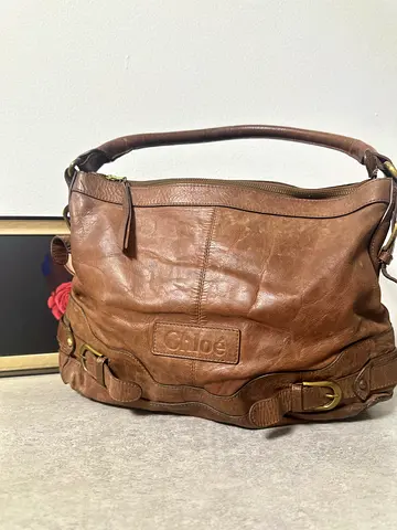 Preloved Brown Vintage Chloe Leather Hobo Bag