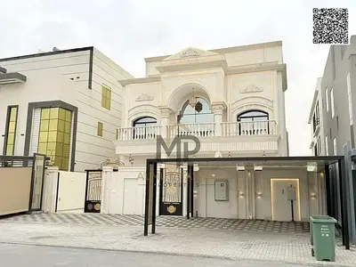 A luxurious classic villa with an elegant design, three floors, and an Italian panoramic elevator,