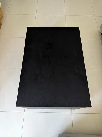 Black IKEA rectangular coffee table - solid simple design
