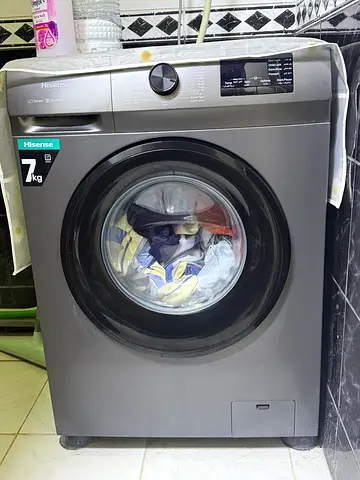 Hisense 7kg Front Load Washing Machine - Grey, Good Working Condition
