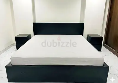 Ikea malam bed with ikea mattress king size 180 x200cm