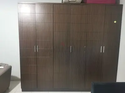 Large 6-Doors Wooden Wardrobe - Good Condition