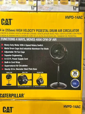 CAT High Velocity 14-inch Pedestal Air Circulator / Fan - New in Box