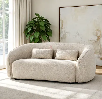 Brand New 2 Seater Boucle Fabric High Quality Sofa