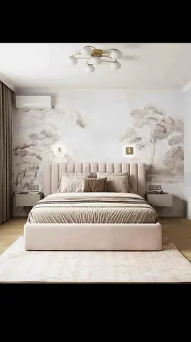 Neutral Upholstered Queen size bed