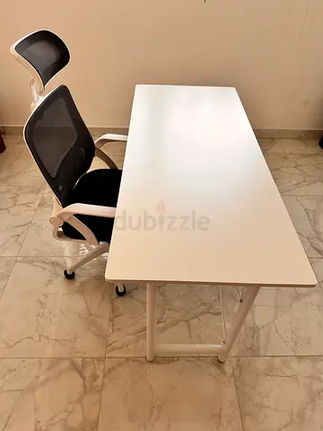 Modern Study / Office Table with Ergonomic Chair | Excellent Condition | Relocation Sale