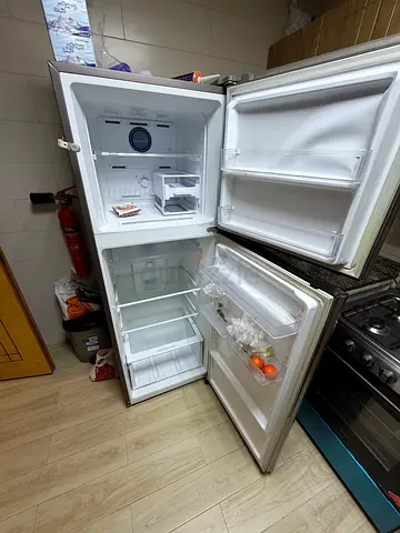 Used Double-Door Refrigerator - Working Condition, Needs Minor Cleaning