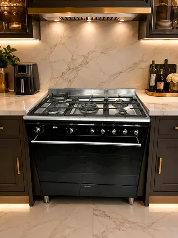 Free delivery Smeg Stylish top gas oven electric cooker with dual fan 90 cm