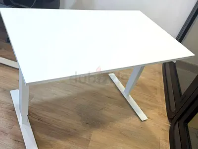 IKEA TROTTEN Desk sit/stand, white 120x70 cm