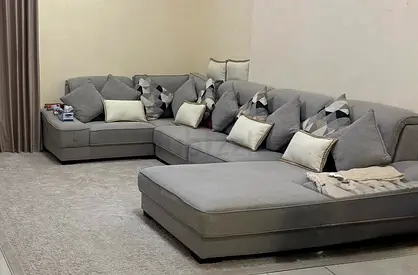 Light Use- very clean Large L-shaped grey fabric sectional sofa with chaise