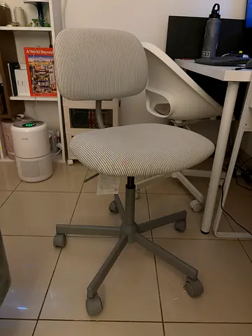 Ikea Simple white/grey adjustable office chair