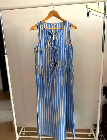 Stradivarius Stripe Maxi Dress, Size M