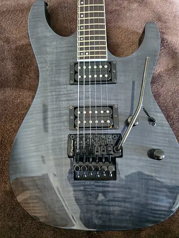 Electric guitar ESP LTD M-200FM  See Thru Black.