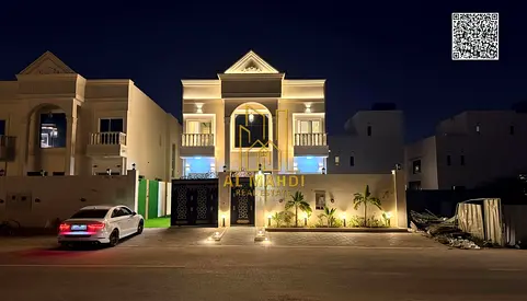 Luxury 5-Bedroom Villa for Sale in Al Yasmeen – Ajman | Spacious Yard with Private Pool | Central AC | Registration Fees Included | 10% Downpayment |