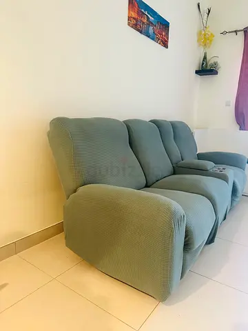 Pan home 3-seater reclining sofa  which can be separated with sofa covers— good condition
