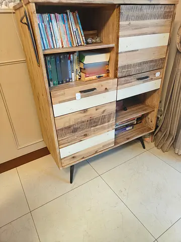 Rustic homes r us Wooden Bookcase / Storage Cabinet with Drawers - Good Condition