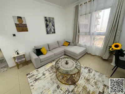 Furnished one-bedroom apartment with new furniture for monthly rent in Ajman - Al Jurf 2 - Al Yasmin Towers