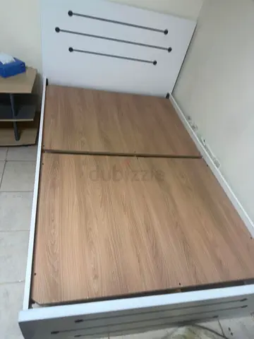 Queen size Bed frame (brand new) with free mattress (used) for sale