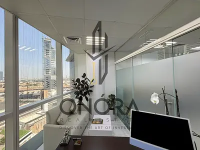 مكتب مجهز | برج B2B | إطلالة على القناة ووسط المدينة | مفروشة