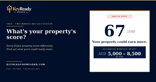 Whats Your Dubai Propertys ROI Score? Free 2-Minute Calculator - Get Clear Next Steps Instantly
