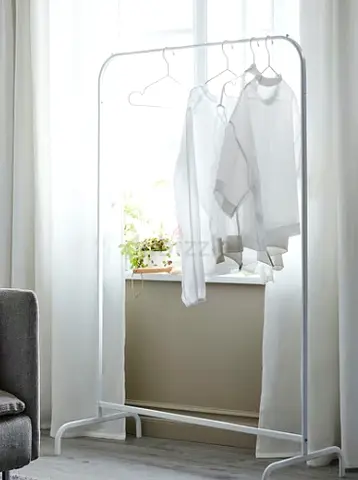 MULIG Clothes rack, white, 99x152 cm. Pick Up Azizi Riviera. 6 Available.