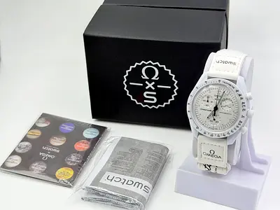 Omega x Swatch Mission on Earth White Bioceramic Master Copy  Watch with Box and Papers