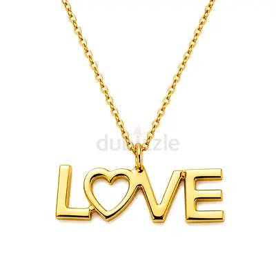 Gold-tone LOVE Pendant Necklace on Chain