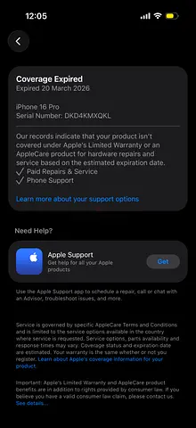 iPhone 16 Pro (Coverage Expired) Display Changed