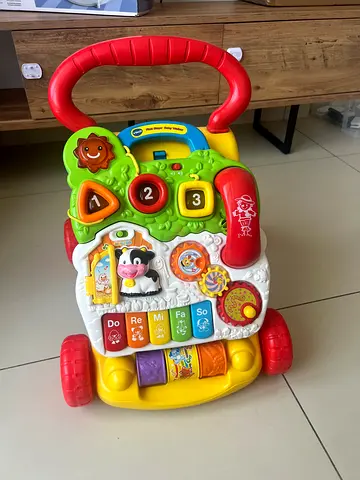 Baby walker activity push toy with piano and learning buttons