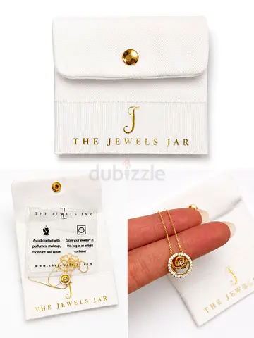 18k Gold plated Double Halo Pendant Necklace
