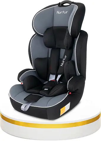 Nurtur Adjustable High-Back Child Car Seat (Black/Grey)