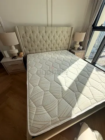 Double Bed  medium firm mattress.