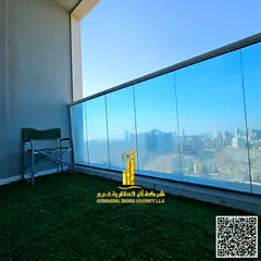Luxury apartment for monthly rent, two bedrooms and a hall with a sea view, fully furnished with hig