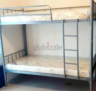 Metal Bunk Bed with Two Mattresses - Good Condition