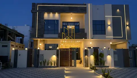 فيلا فاخرة للبيع في الحليو عجمان | 🛏️ 5 غرف ماستر + 🌅 روف | 🌳 ارتداد 25 متر | 10% مقدم | شامل رسوم التسجيل | تصميم عصري