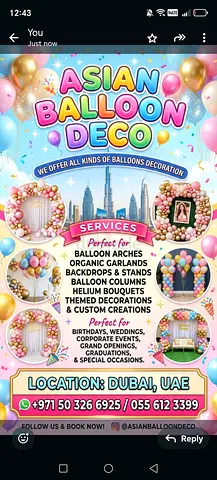 Professional Ballon deco in Dubai