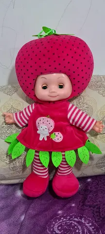 Plush Strawberry short cake Baby Doll - Soft, Cute Outfit, Good Condition