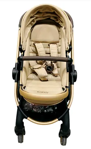 iCandy 7 Biscotti on Blonde Single to Double Pushchair Combo with Main Car Seat Adapters