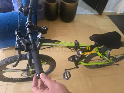 Green folding/compact mountain bike - good condition