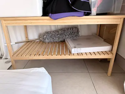 Simple Wooden Slatted Bench / Shoe Rack - Light Oak