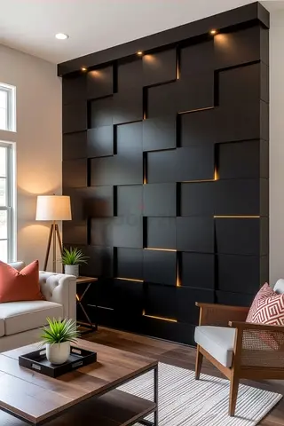 3D Wall Panels  Decorative Accent Wall Installation