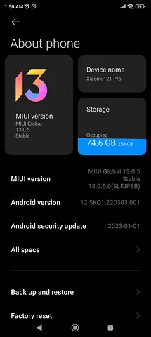 Xiaomi 12T Pro - 256GB, MIUI 13, Good Condition