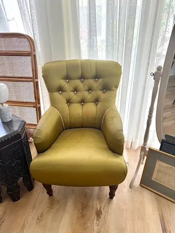 Vintage luxury green arm chair