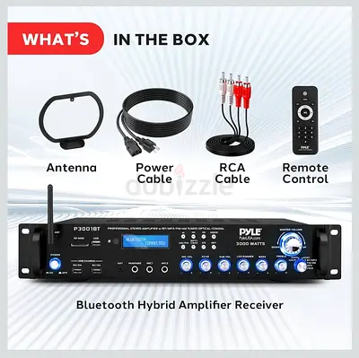 Pyle P3001BT Bluetooth Hybrid Amplifier Receiver - 3000W