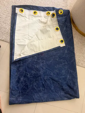 Navy Blue Curtain - 2 pieces, total blackout
