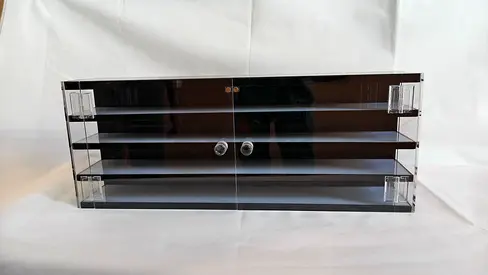 Clear Acrylic Display Cabinet with Built-in LED Shelves