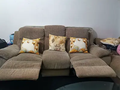 3-Seater Recliner Sofa - Comfortable Fabric, Good Condition