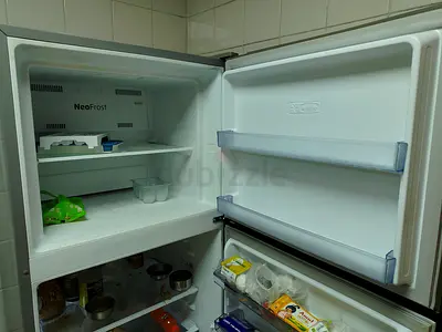 Used Stainless Steel Double-Door Refrigerator - Good Condition